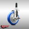 Service Caster 5 Inch 316SS Blue Polyurethane Swivel 7/8 Inch Expanding Stem Caster Brake SCC-SS316EX20S514-PPUB-BLUE-TLB-78 - alternate 1